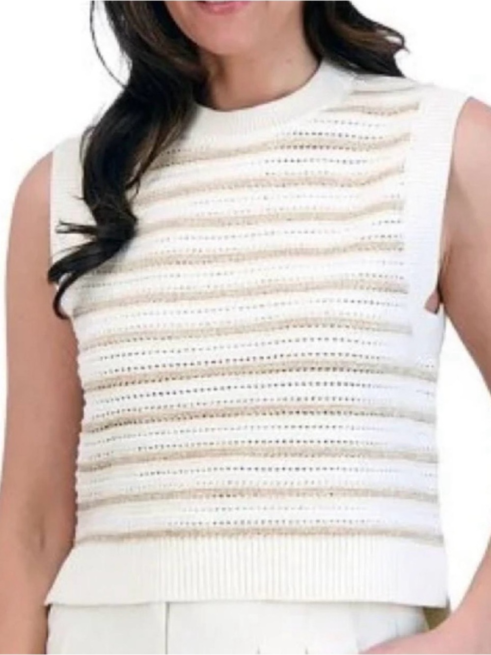 French Connection size XS,Sleeveless Knit Stripe Sweater Tank